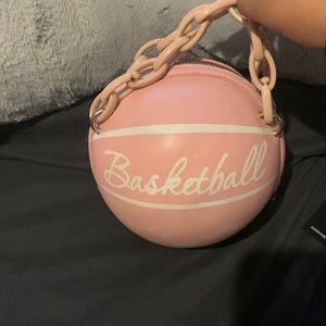 Pink basketball purse